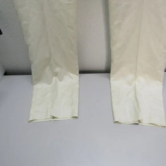 NEW TAZZIO Mens Smooth Twill Suit Jacket and Pant Set Size 46 Slim Ivory - Picture 9 of 12